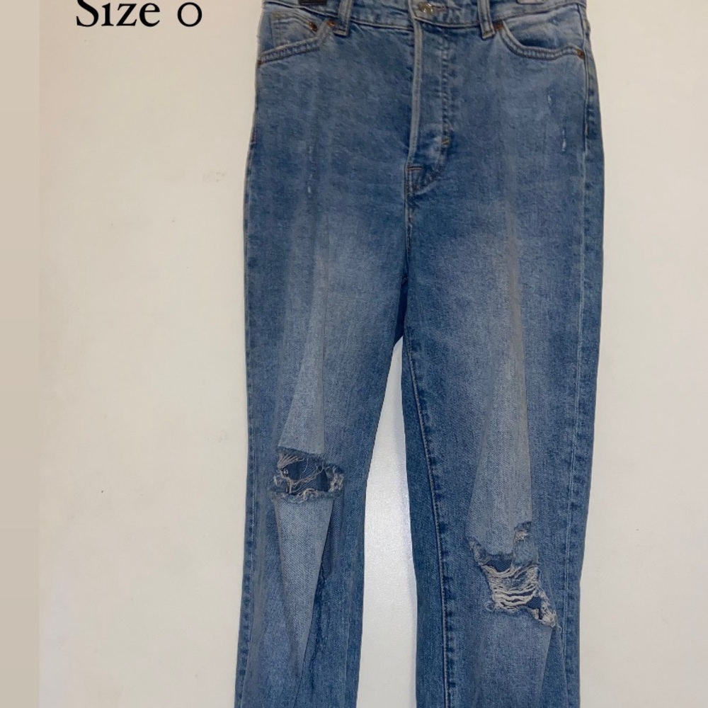 Women's Blue Distressed Jeans